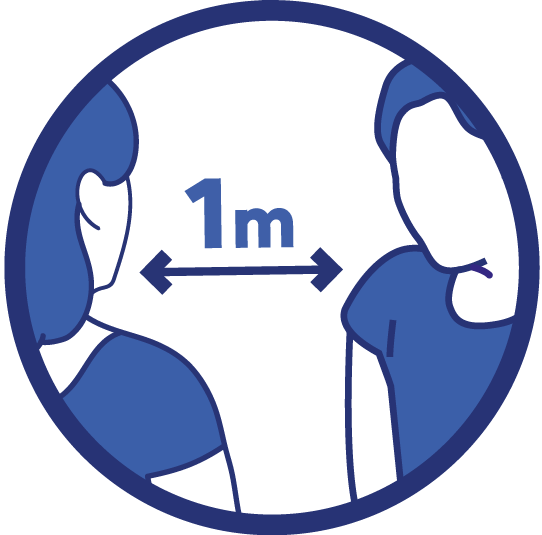 Icône - Respecter distance physique