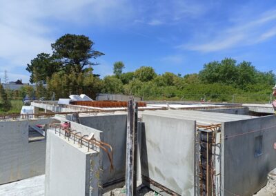 Fondations et coffrages début mai 2025