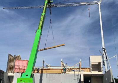 Montage charpente bois/ métal – début octobre 2025