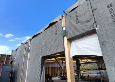 Montage charpente / pose parepluie – mi octobre 2025