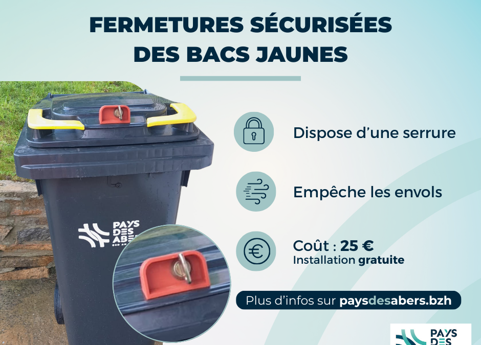 Dispositif de fermeture pour les bacs jaunes