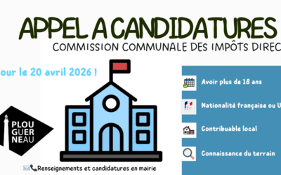 Appel à candidatures – Commission Communale des Impôts Directs (CCID)